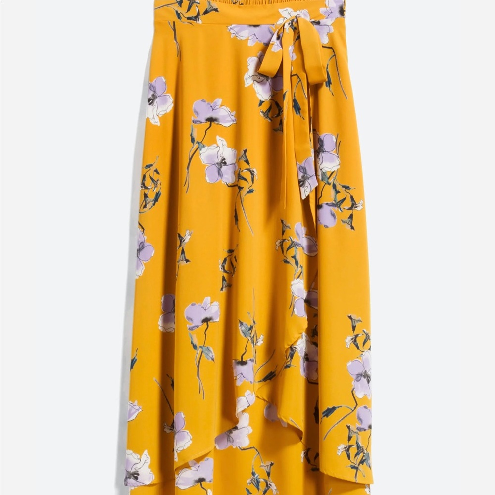 Golds Faux Wrap Midi Skirt